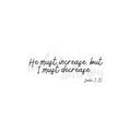 John 3:30 Scripture Sticker — "He Must Increase, But I Must Decrease" Christian Vinyl Sticker